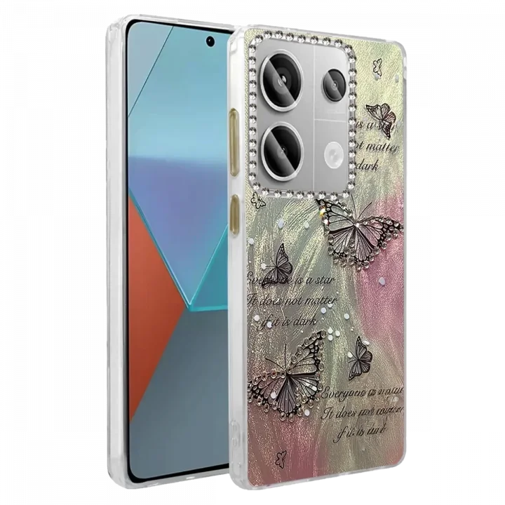 Mey İthalat®  Xiaomi Redmi Note 13 Pro 4G Kılıf Blade Aynalı Desenli Kapak - Desen 6