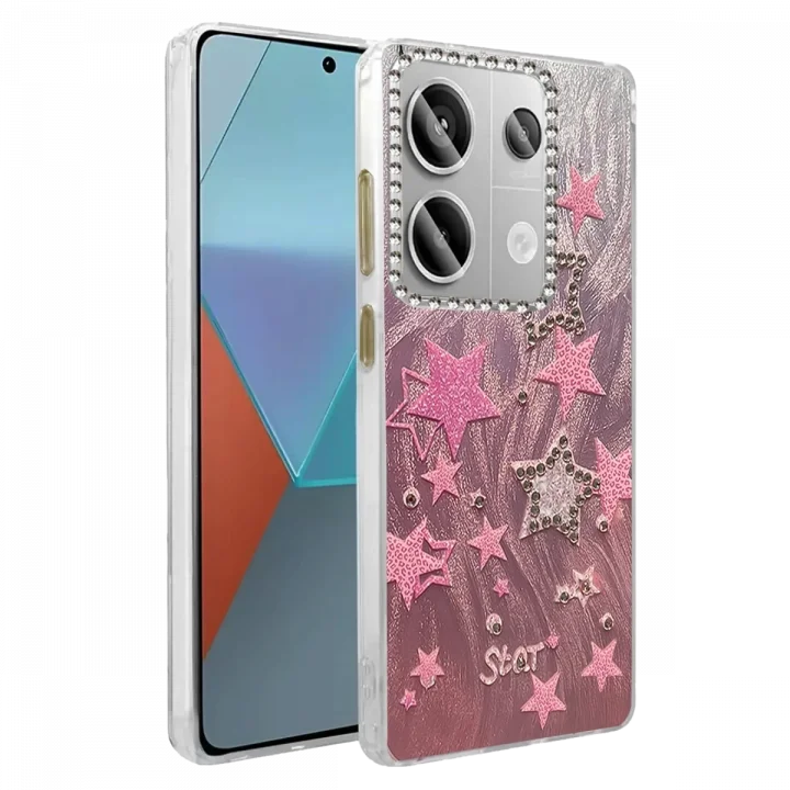 Mey İthalat®  Xiaomi Redmi Note 13 Pro 4G Kılıf Blade Aynalı Desenli Kapak - Desen 7