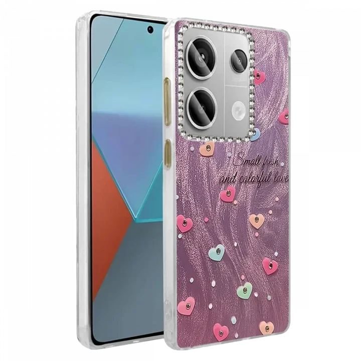 Mey İthalat®  Xiaomi Redmi Note 13 Pro 4G Kılıf Blade Aynalı Desenli Kapak - Desen 8