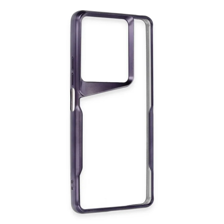 Mey İthalat®   Redmi Note 13 Pro 4G Kılıf Boyi Silikon Kapak - Derin Mor