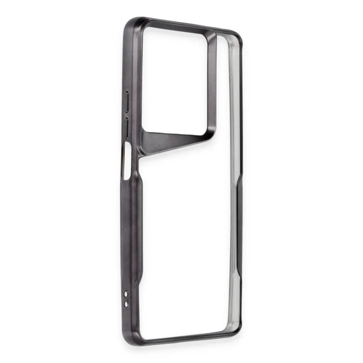 Mey İthalat®   Redmi Note 13 Pro 4G Kılıf Boyi Silikon Kapak - Siyah