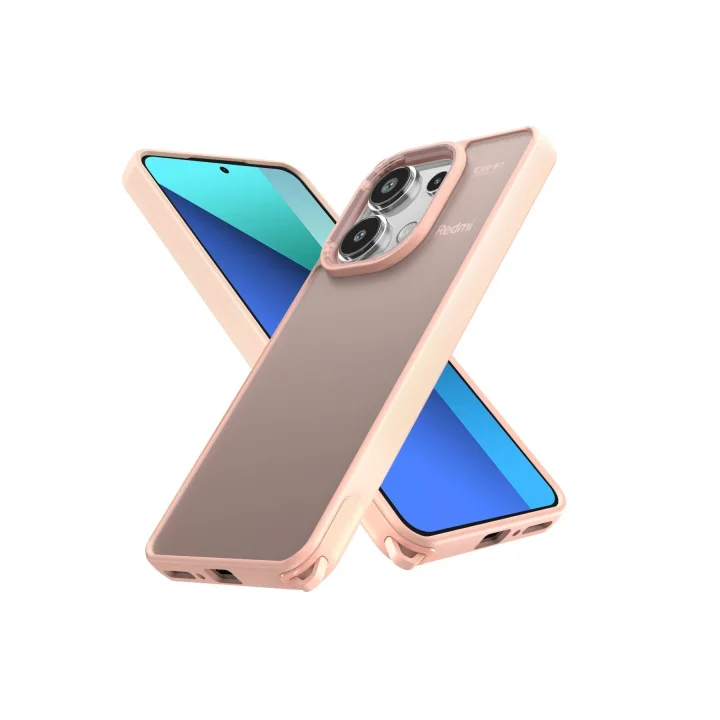 Mey İthalat®  Xiaomi Redmi Note 13 Pro 4G Kılıf Elegant Kapak - Pudra