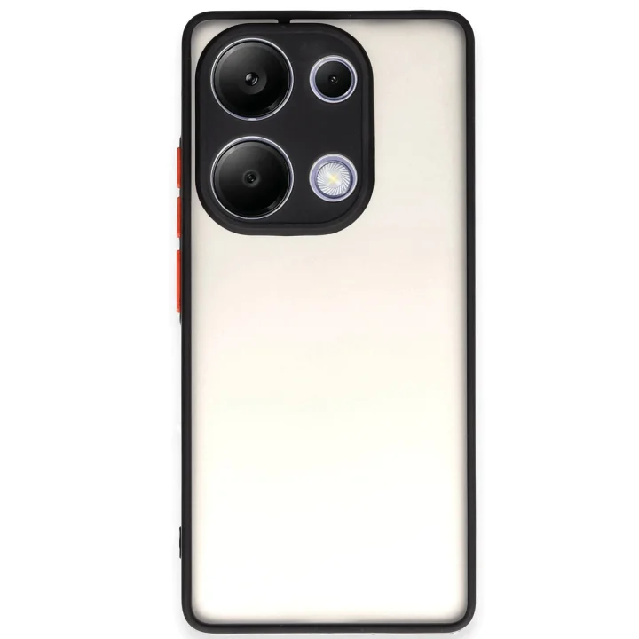 Mey İthalat®  Xiaomi Redmi Note 13 Pro 4G Kılıf Montreal Silikon Kapak - Siyah