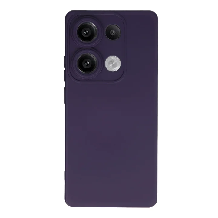 Mey İthalat®  Xiaomi Redmi Note 13 Pro 4G Kılıf Nano içi Kadife Silikon - Mor