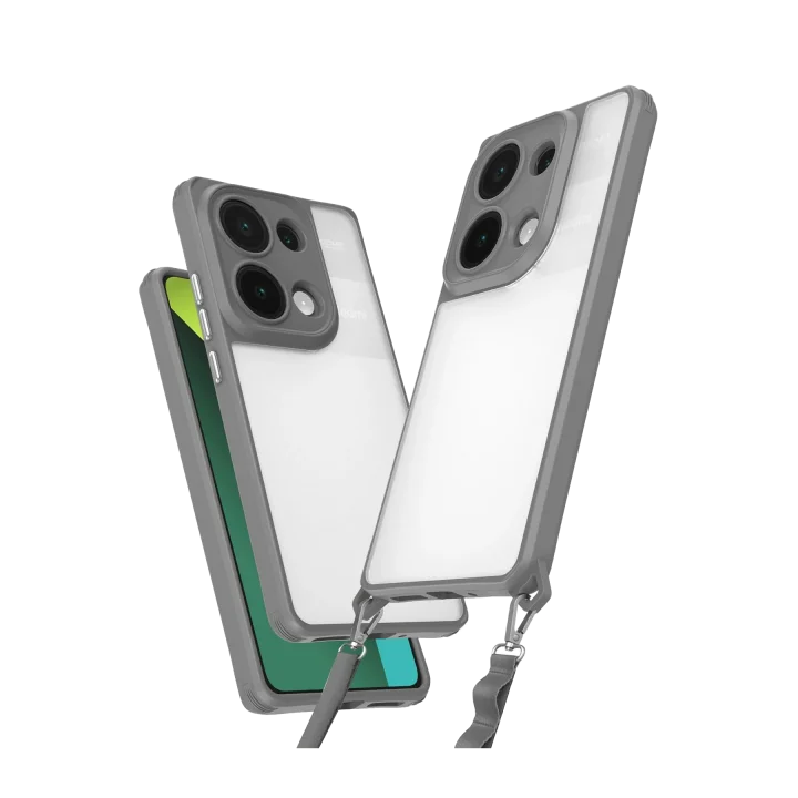 Mey İthalat®  Xiaomi Redmi Note 13 Pro 4G Kılıf Penta Silikon Kılıf - Titan Gri