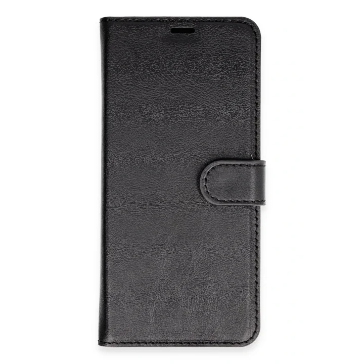 Mey İthalat®  Xiaomi Redmi Note 13 Pro 4G Kılıf Trend S Plus Kapaklı Kılıf - Siyah