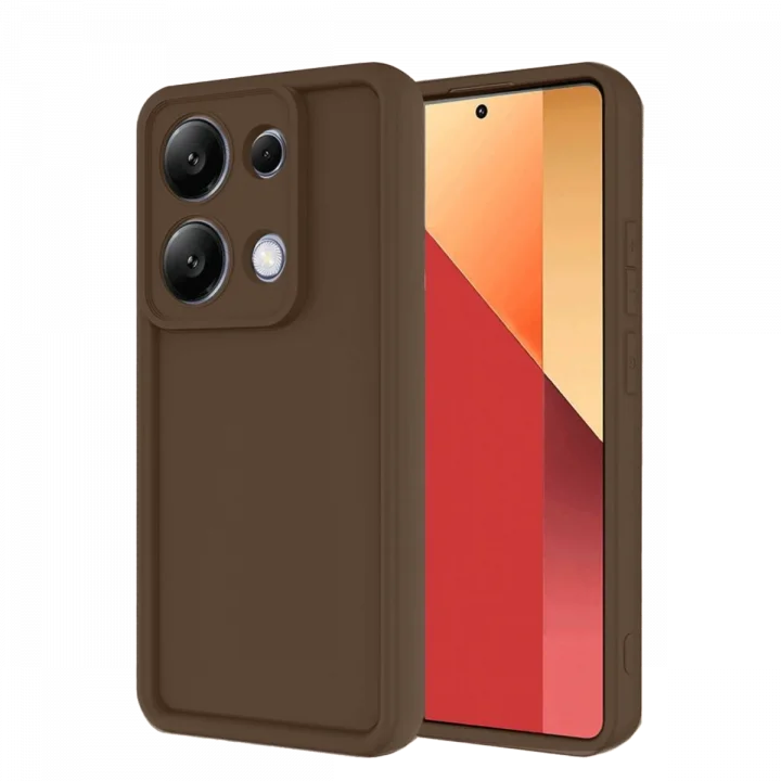 Mey İthalat®   Redmi Note 13 Pro 4G Kılıf Viera Silikon - Kahverengi