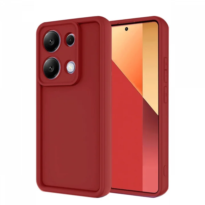 Mey İthalat®   Redmi Note 13 Pro 4G Kılıf Viera Silikon - Kırmızı
