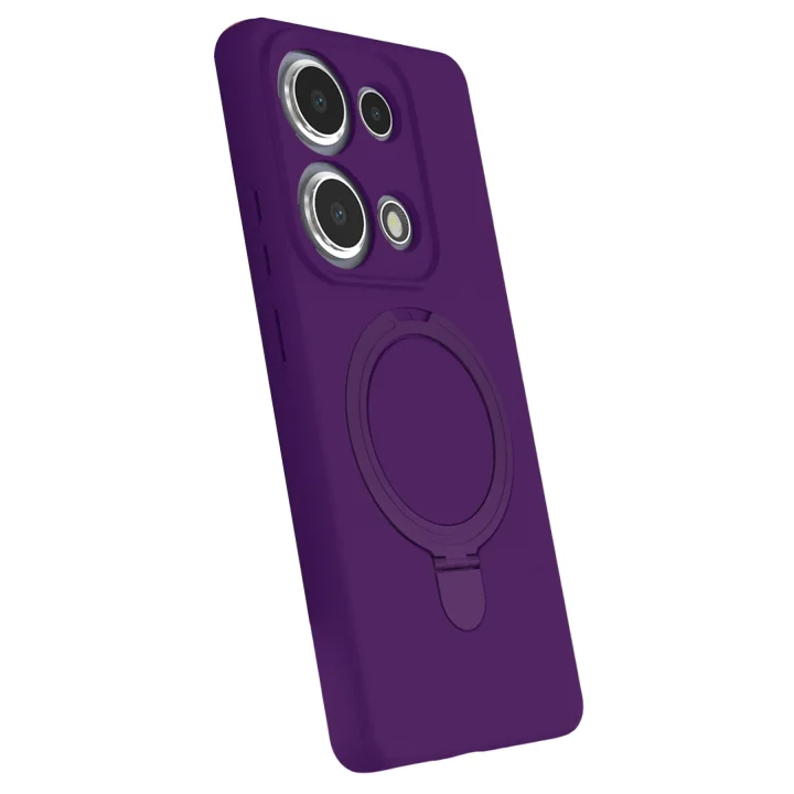 Mey İthalat®  Xiaomi Redmi Note 13 Pro 4G Regal Magsafe Standlı Kapak - Derin Mor