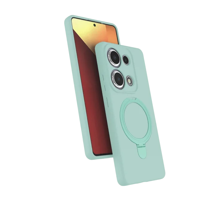 Mey İthalat®  Xiaomi Redmi Note 13 Pro 4G Regal Magsafe Standlı Kapak - Su Yeşili