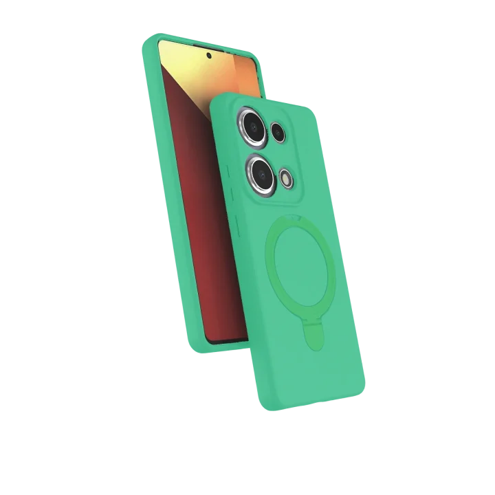 Mey İthalat®  Xiaomi Redmi Note 13 Pro 4G Regal Magsafe Standlı Kapak - Yeşil