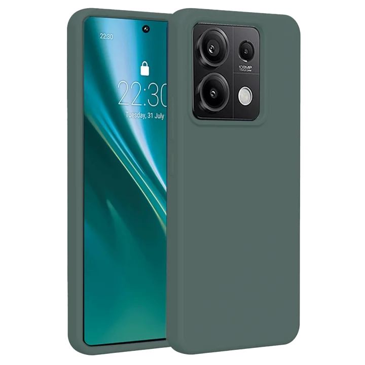 Mey İthalat®   Redmi Note 13 Pro 5G Kılıf First Silikon - Koyu Yeşil