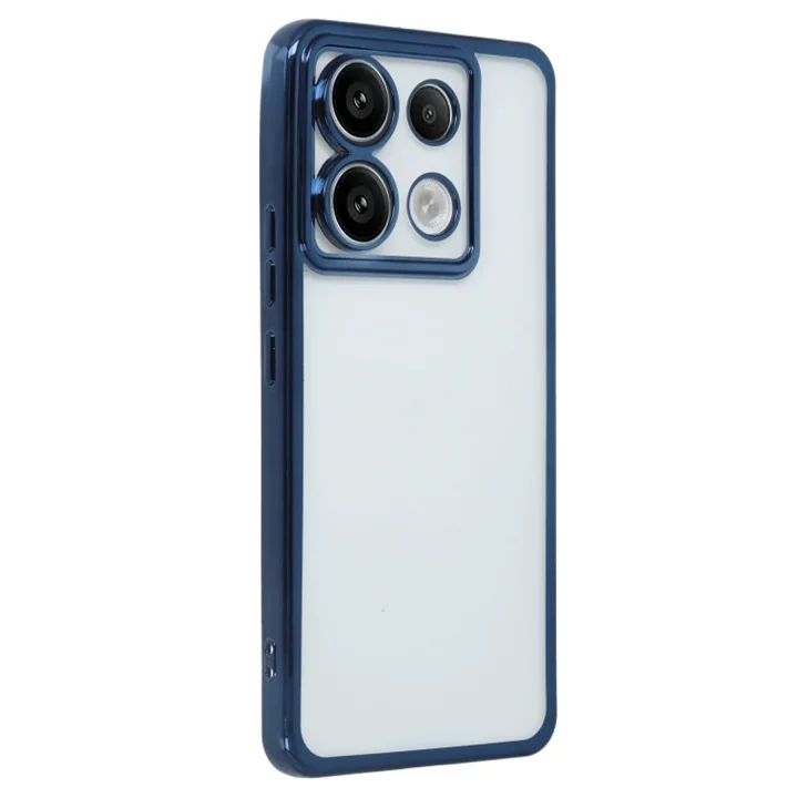 Mey İthalat®  Xiaomi Redmi Note 13 Pro 5G Kılıf  Lensli Silikon - Sierra Blue