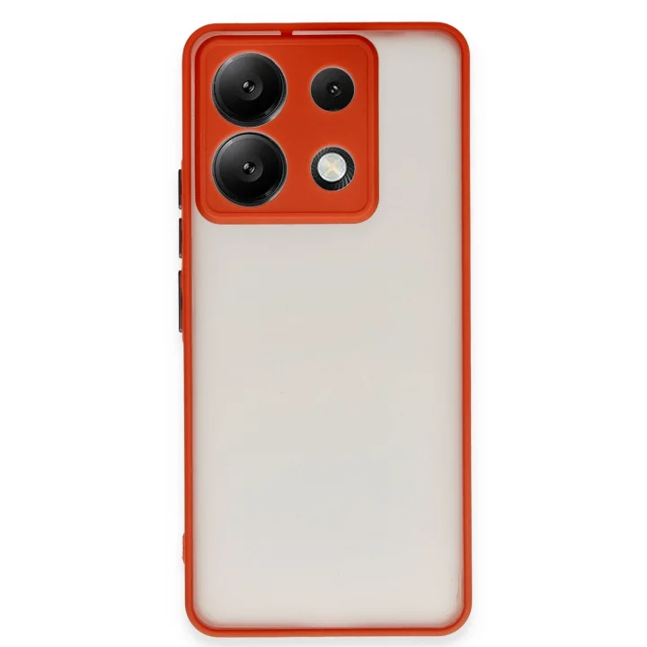 Mey İthalat®  Xiaomi Redmi Note 13 Pro 5G Kılıf Montreal Silikon Kapak - Kırmızı