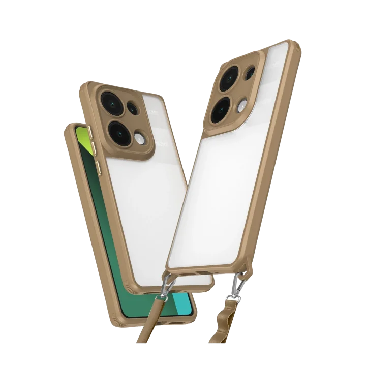 Mey İthalat®  Xiaomi Redmi Note 13 Pro 5G Kılıf Penta Silikon Kılıf - Çöl Titanyum