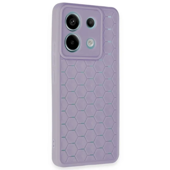 Mey İthalat®   Redmi Note 13 Pro 5G Kılıf Petek Silikon Kapak - Lila