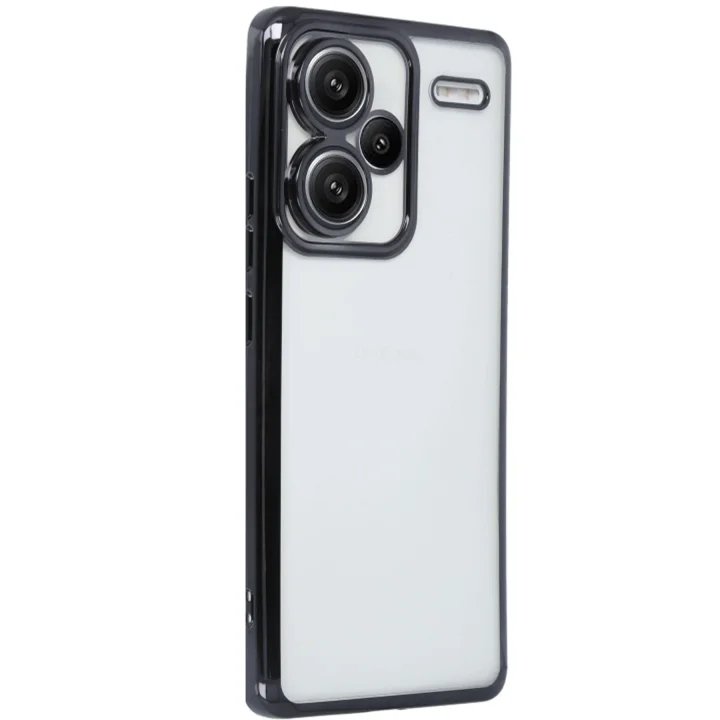 Mey İthalat®  Xiaomi Redmi Note 13 Pro Plus Kılıf  Lensli Silikon - Siyah