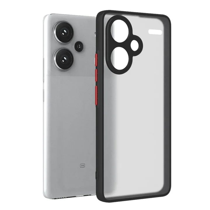 Mey İthalat®  Xiaomi Redmi Note 13 Pro Plus Kılıf Montreal Silikon Kapak - Siyah