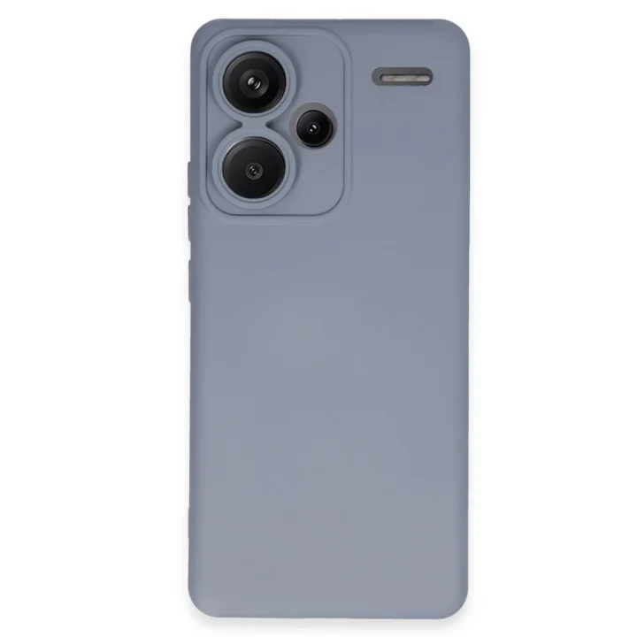 Mey İthalat®   Redmi Note 13 Pro Plus Kılıf Nano içi Kadife Silikon - Gri