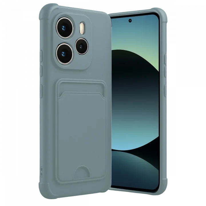 Mey İthalat®  Xiaomi Redmi Note 14 4G Kelvin Kartvizitli Silikon - Açık Yeşil