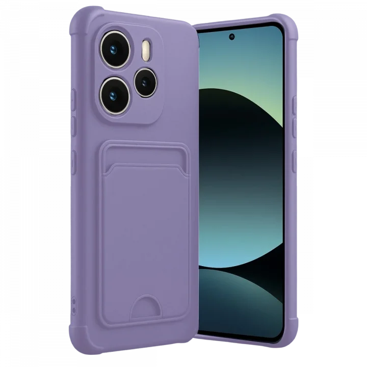 Mey İthalat®  Xiaomi Redmi Note 14 4G Kelvin Kartvizitli Silikon - Lila