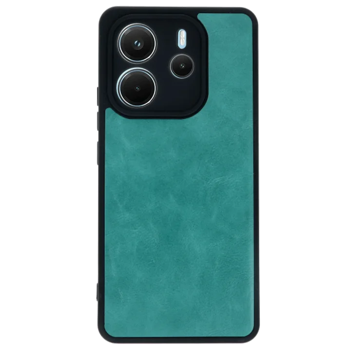 Mey İthalat®  Xiaomi Redmi Note 14 4G Kılıf Aras Deri Kapak - Açık Yeşil