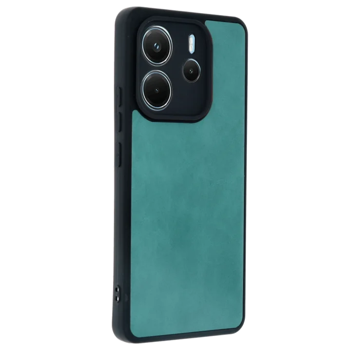 Mey İthalat®  Xiaomi Redmi Note 14 4G Kılıf Aras Deri Kapak - Açık Yeşil