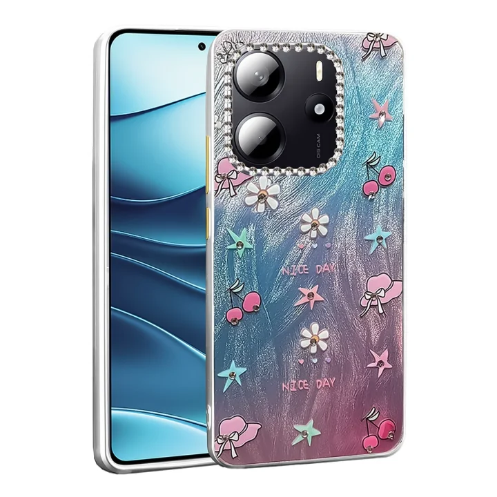 Mey İthalat®  Xiaomi Redmi Note 14 4G Kılıf Blade Aynalı Desenli Kapak - Desen 4