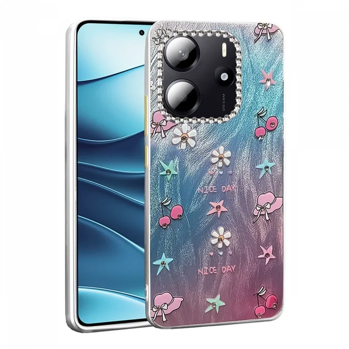Mey İthalat®  Xiaomi Redmi Note 14 4G Kılıf Blade Aynalı Desenli Kapak - Desen 4