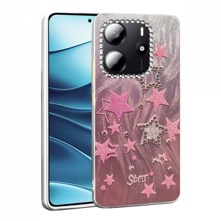 Mey İthalat®  Xiaomi Redmi Note 14 4G Kılıf Blade Aynalı Desenli Kapak - Desen 7