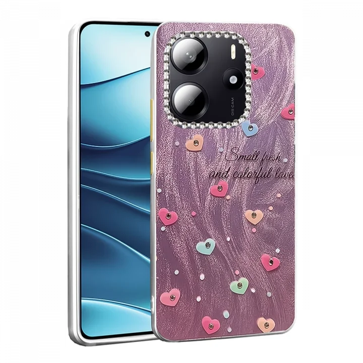 Mey İthalat®  Xiaomi Redmi Note 14 4G Kılıf Blade Aynalı Desenli Kapak - Desen 8