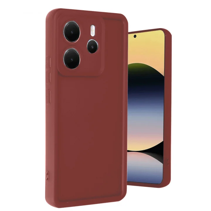 Mey İthalat®  Xiaomi Redmi Note 14 4G Kılıf Viera Silikon - Bordo