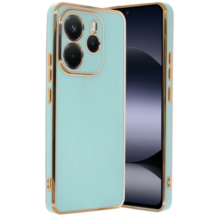 Mey İthalat®  Xiaomi Redmi Note 14 4G Kılıf Volet Silikon - Açık Yeşil