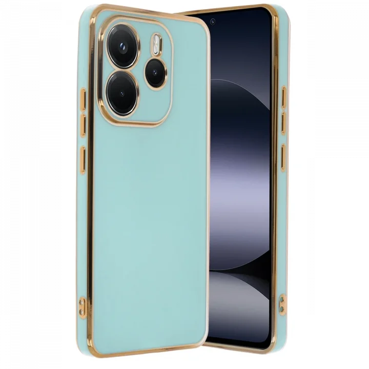 Mey İthalat®  Xiaomi Redmi Note 14 4G Kılıf Volet Silikon - Açık Yeşil