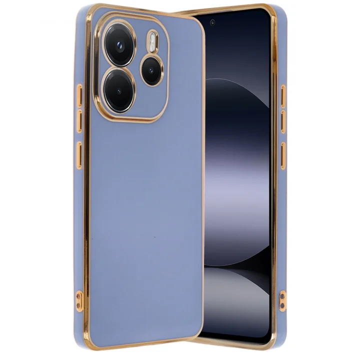 Mey İthalat®  Xiaomi Redmi Note 14 4G Kılıf Volet Silikon - Mavi