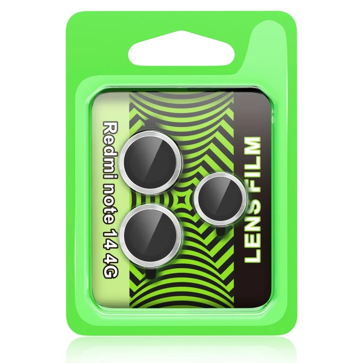 Mey İthalat®  Xiaomi Redmi Note 14 4G Raze Metal Kamera Lens - Gümüş