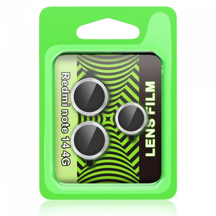 Mey İthalat®  Xiaomi Redmi Note 14 4G Raze Metal Kamera Lens - Gümüş