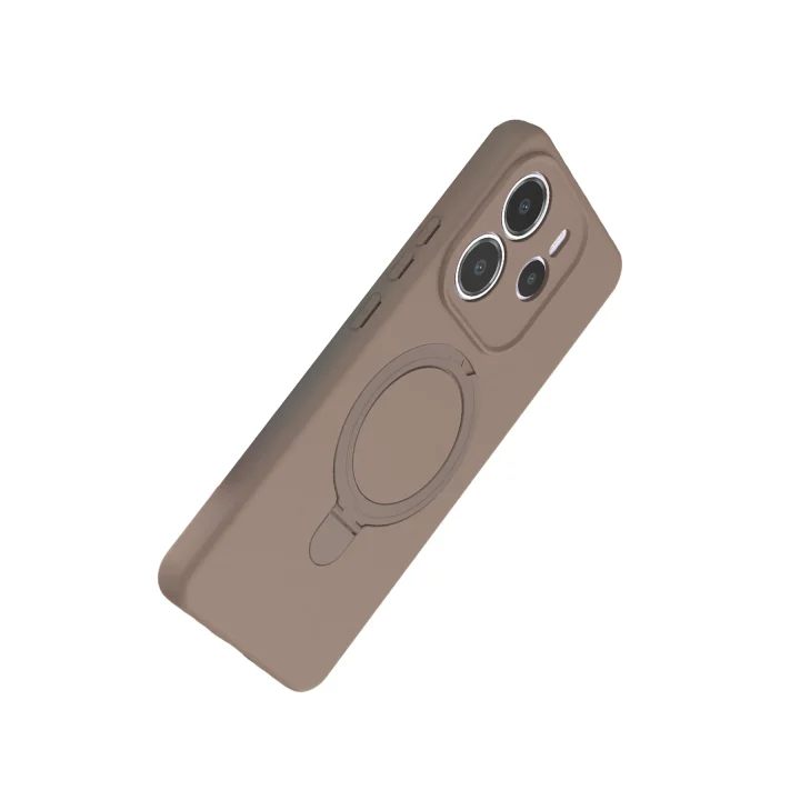 Mey İthalat®  Xiaomi Redmi Note 14 4G Regal Magsafe Standlı Kapak - Çöl Titanyum