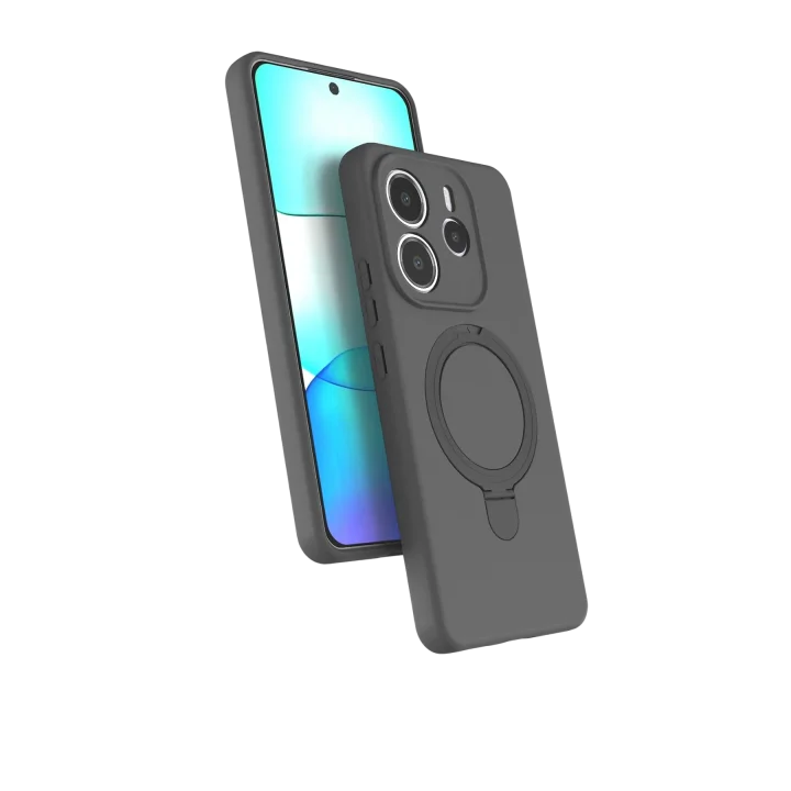 Mey İthalat®  Xiaomi Redmi Note 14 4G Regal Magsafe Standlı Kapak - Titan Gri