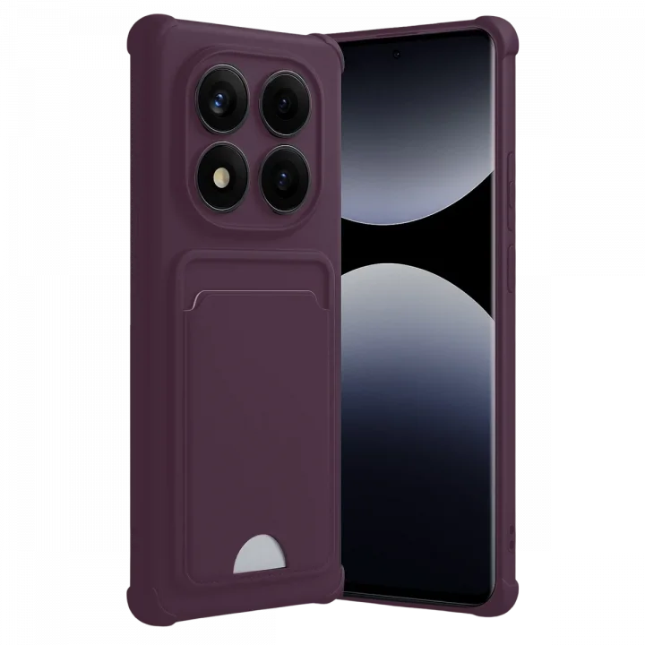 Mey İthalat®  Xiaomi Redmi Note 14 Pro 4G Kelvin Kartvizitli Silikon - Derin Mor