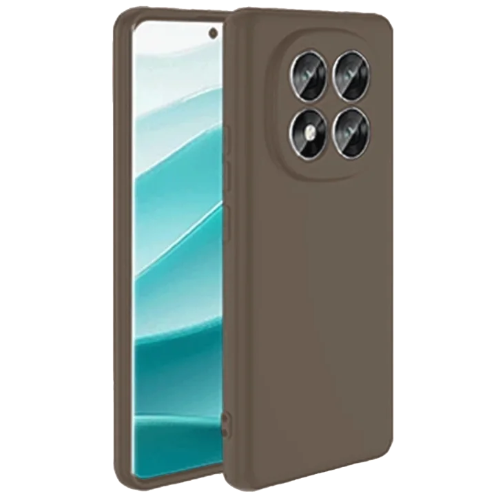 Mey İthalat®  Xiaomi Redmi Note 14 Pro 4G Kılıf First Silikon - Kahverengi