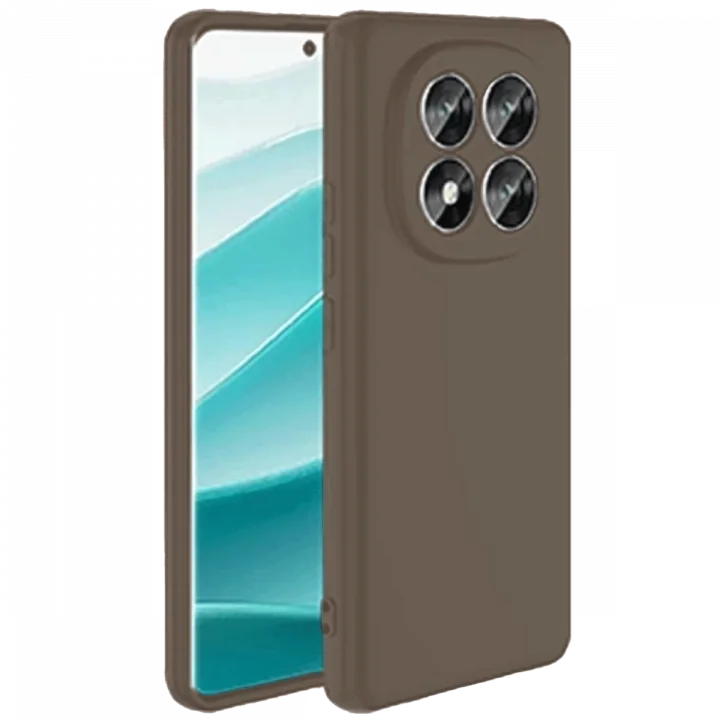 Mey İthalat®  Xiaomi Redmi Note 14 Pro 4G Kılıf First Silikon - Kahverengi