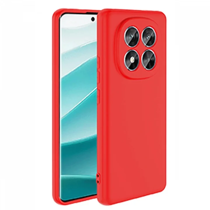 Mey İthalat®  Xiaomi Redmi Note 14 Pro 4G Kılıf First Silikon - Kırmızı