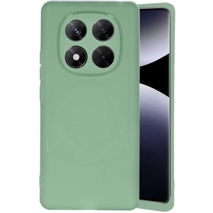 Mey İthalat®  Xiaomi Redmi Note 14 Pro 4G Kılıf Maya Karbon Kapak - Su Yeşili