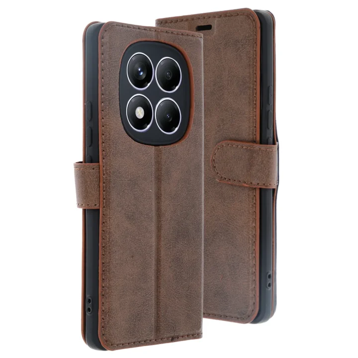 Mey İthalat®   Redmi Note 14 Pro 4G Kılıf Trend S Plus Kapaklı Kılıf - Taba