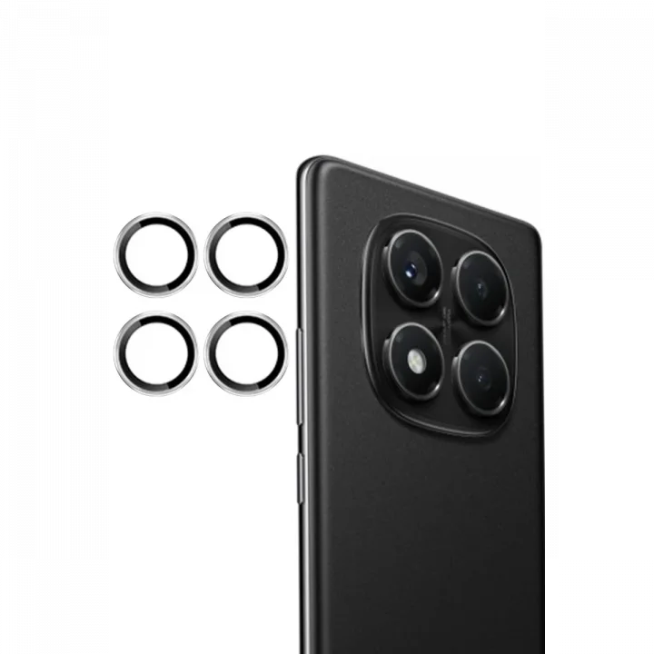 Mey İthalat®  Xiaomi Redmi Note 14 Pro 4G PVD Metal Kamera Lens - Gümüş