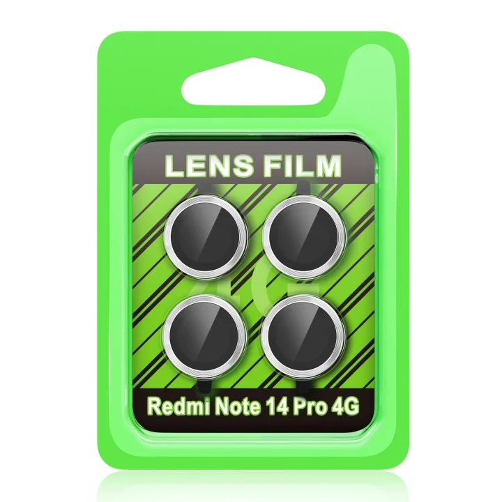 Mey İthalat®  Xiaomi Redmi Note 14 Pro 4G Raze Metal Kamera Lens - Gümüş