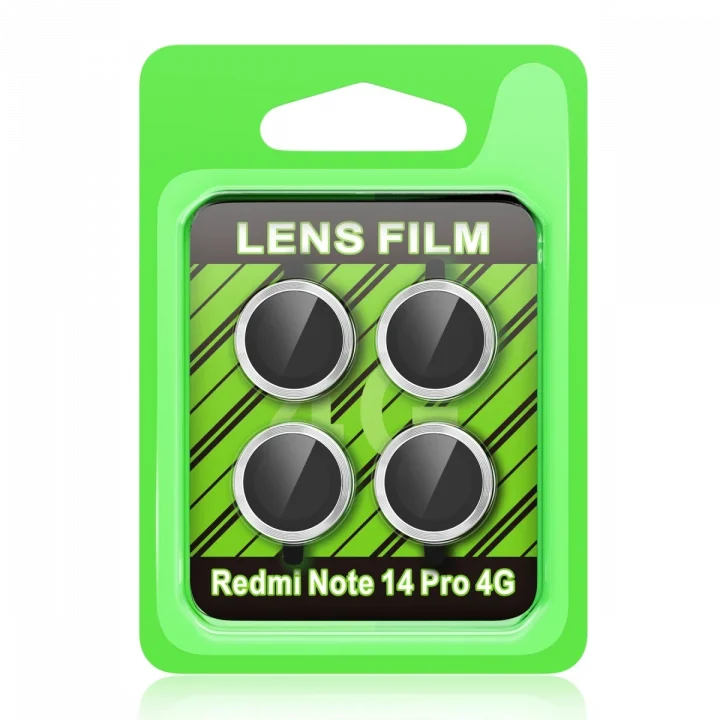 Mey İthalat®  Xiaomi Redmi Note 14 Pro 4G Raze Metal Kamera Lens - Gümüş