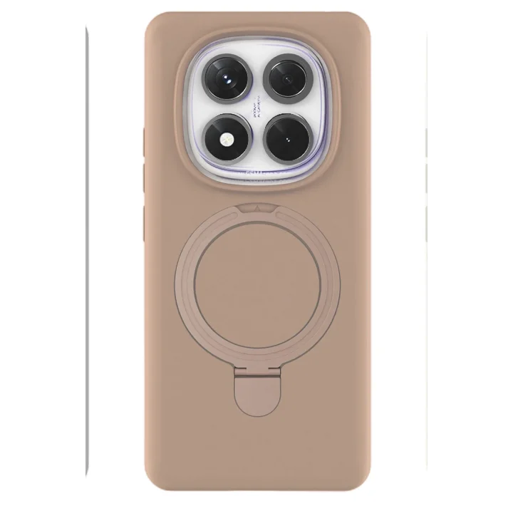 Mey İthalat®  Xiaomi Redmi Note 14 Pro 4G Regal Magsafe Standlı Kapak - Çöl Titanyum