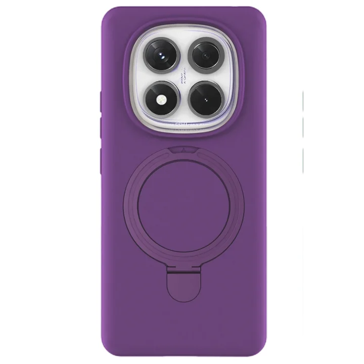 Mey İthalat®  Xiaomi Redmi Note 14 Pro 4G Regal Magsafe Standlı Kapak - Derin Mor